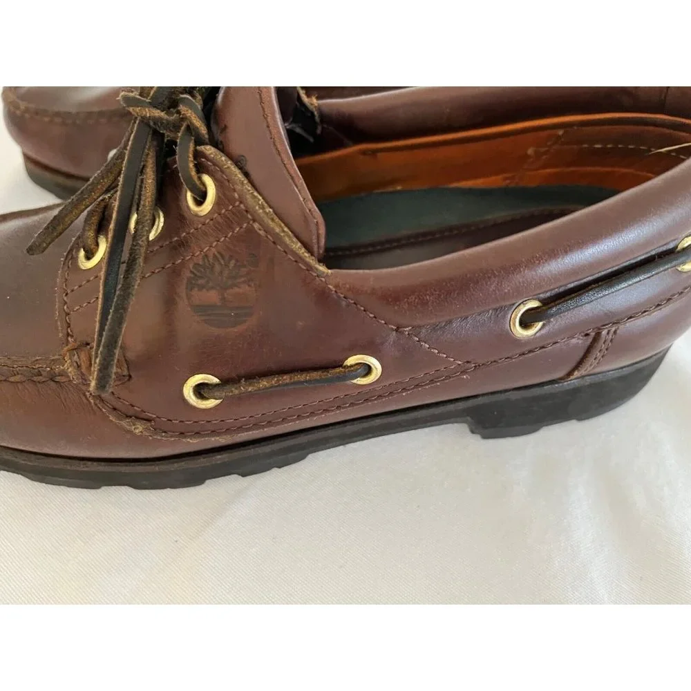 Timberland Lug Sole Men’s Brown Leather Boat Shoes